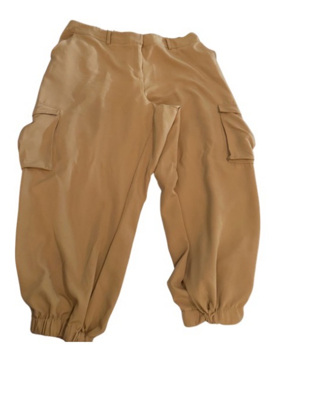 Ashley Stewart Tan Cargo Jogger Pants